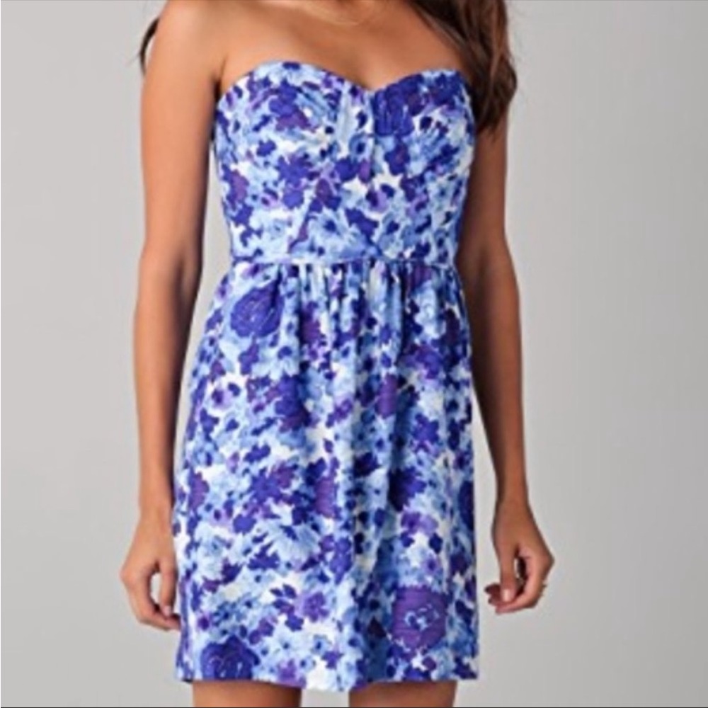 Shoshanna Floral Sweetheart Dress Size 4